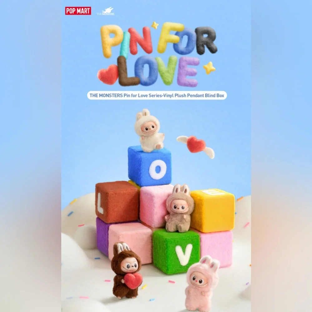 THE MONSTERS Pin for Love Series-Vinyl Plush Pendant Blind Box (D) - Picture 3 of 5